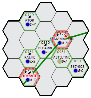 A map of the local area around Debarre.