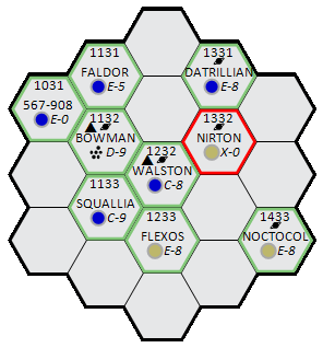 A map of the local jump map around Walston
